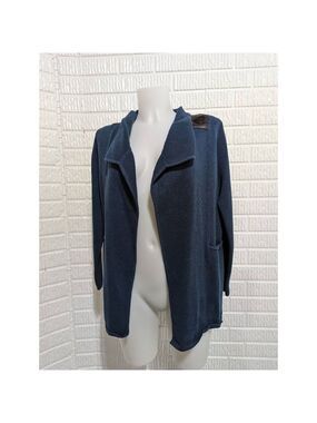 PerSe Women's Teal Open-Front Knitted Cardigan Sweater Size S